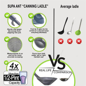 Supa Ant XL ladle and jar tongs for easy handling