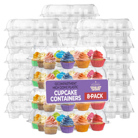 Supellectilem cupcake box with a clear view showcases decorations while keeping treats fresh for display.
