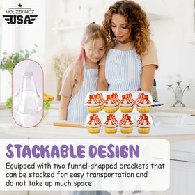 Supellectilem freezer-safe design protects cupcakes in cold storage.