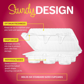Supellectilem ribbed base supports cupcake wrappers and preserves shape.
