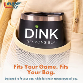 Super Fly Goods gift-ready pickleball tumbler for players and fans.