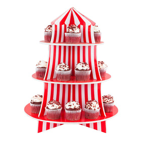 Foam cupcake stand from Super Z Outlet with 12-inch base for easy transport.