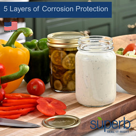 Superb Sealing Solutions five-layer corrosion-protected lid design