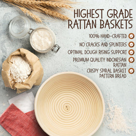 Superbaking bread proofing kit essentials including tools and liners for easy prep