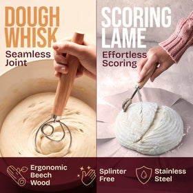 Superbaking durable banneton hidden staples ensure long-lasting stability during proofing.