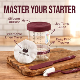 Superbaking Sourdough Starter Kit reinforced banneton ensures durable daily use