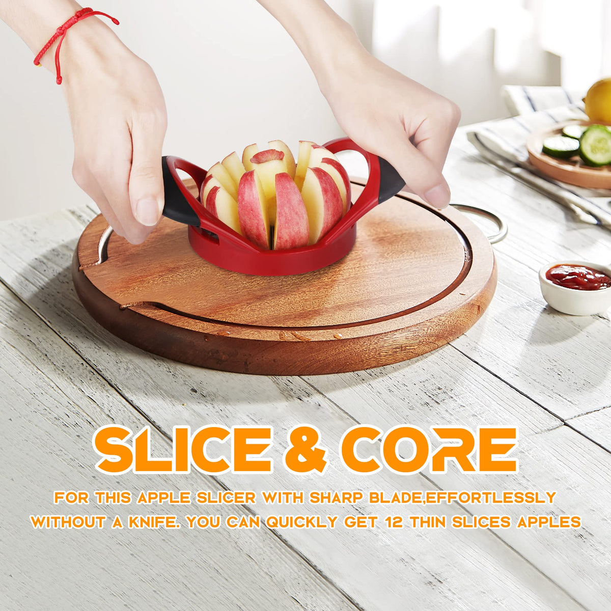 Supercenter cutter with 4.72-inch diameter for larger fruits