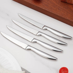 SuperCook 8-piece knife set matte finish blades for modern kitchen aesthetics.