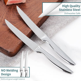 SuperCook steak knives set 12 dishwasher safe design for easy cleanup