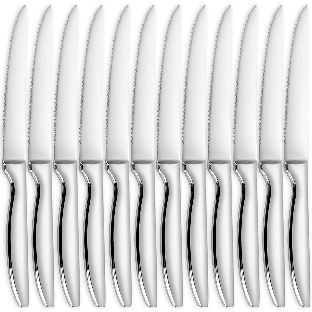 SuperCook steak knives set 12 steel blades for effortless slicing at home
