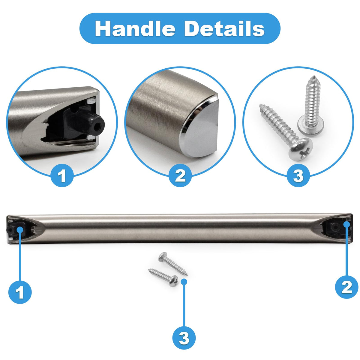 SuperDi microwave door handle smooth finish detail highlighting premium build