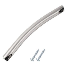SuperDi microwave door handle stainless steel close-up shows durable finish