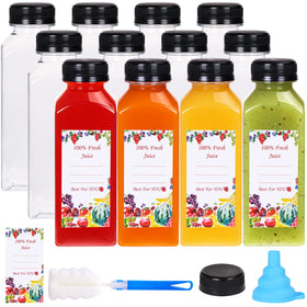 SUPERLELE 12oz juice bottle with cap for safe, resealable beverages.
