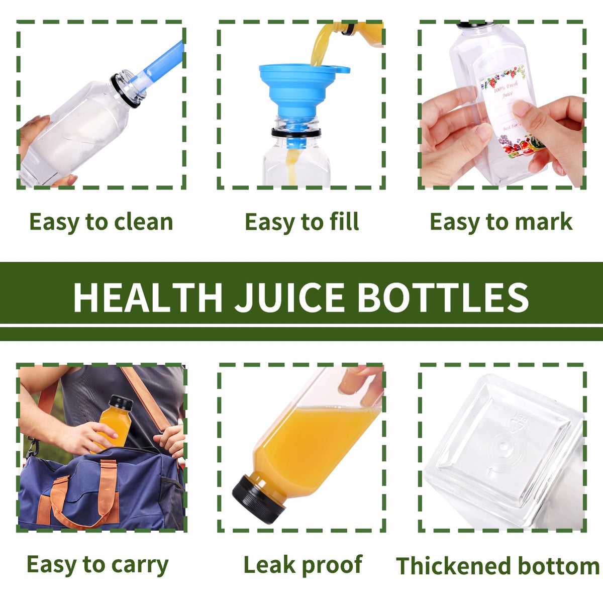 SUPERLELE 12oz smoothie bottle ideal for on-the-go beverages.