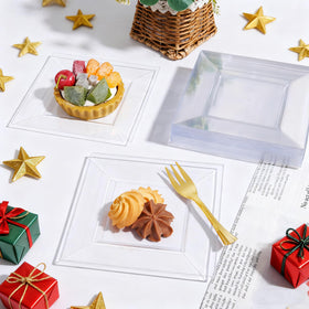 Supernal multipurpose dessert plates ideal for tapas and mini cakes