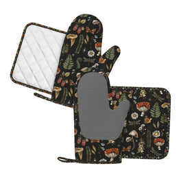 SUPLUCHOM silicone pot holders with vintage leaf design for grilling and baking protection.