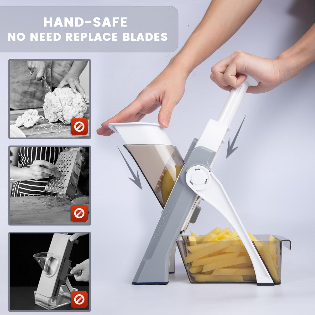 SupMaKin Blade Assembly highlights sharp, durable cutting for hard vegetables.