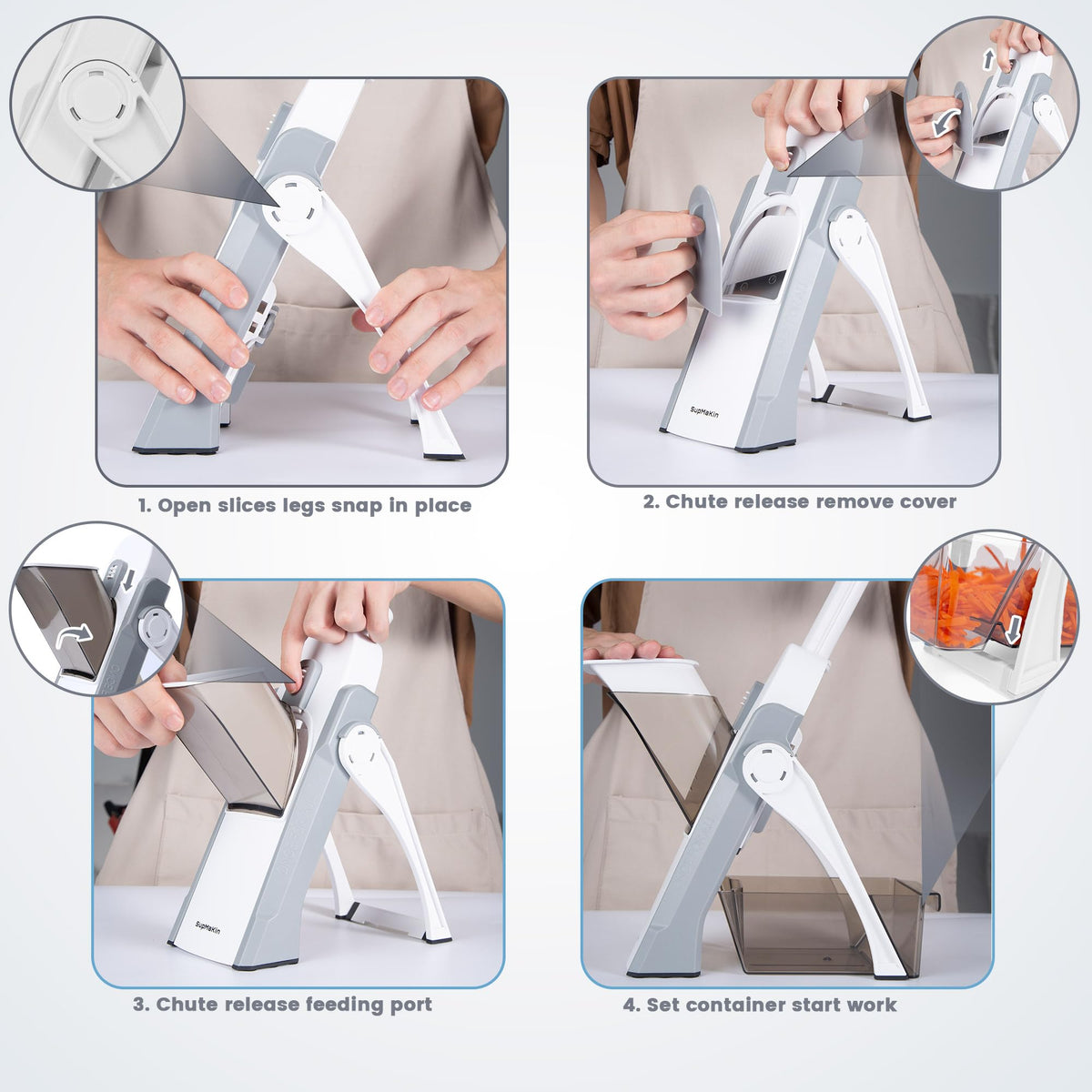 SupMaKin Foldable Storage saves cabinet space and easy cleanup after use.