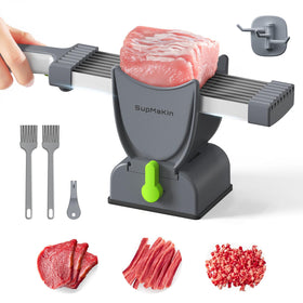 SupMaKin Fresh Meat Slicer cuts 18 uniform slices in one pass.