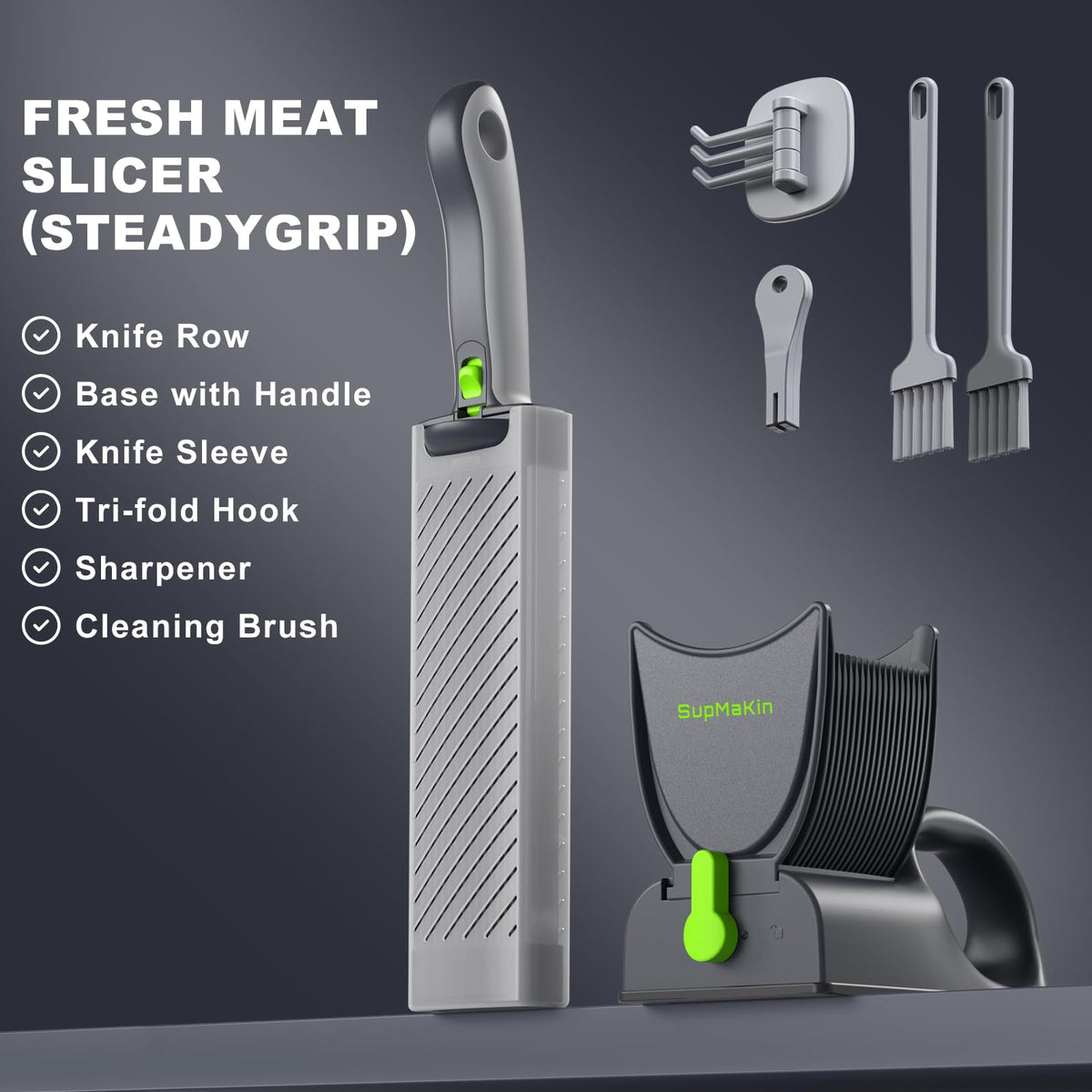 SupMaKin Fresh Meat Slicer in premium gift packaging for cooking enthusiasts.