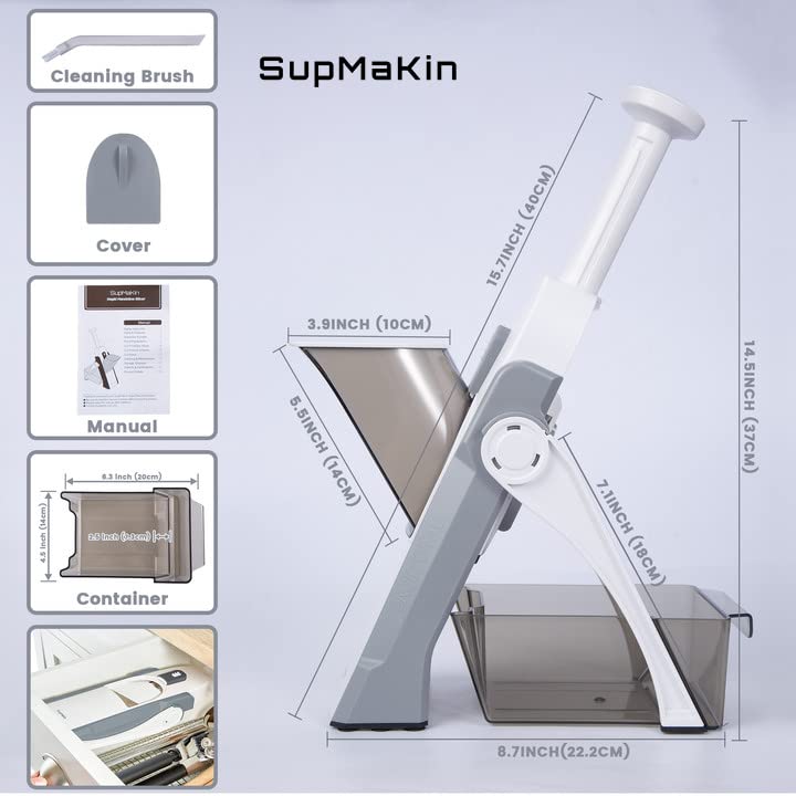 SupMaKin included cleaning brush simplifies blade maintenance.