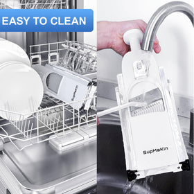 SupMaKin Safe Mandoline Slicer dishwasher-safe design simplifies cleaning after meals.