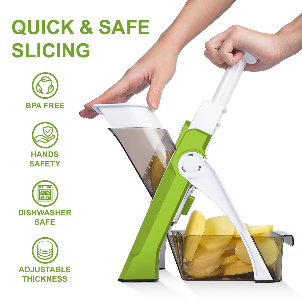 SupMaKin stainless steel blades for sharp, durable cuts.
