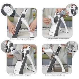 SupMaKin upgrade safe mandoline slicer dishwasher-safe cleaning features for easy maintenance