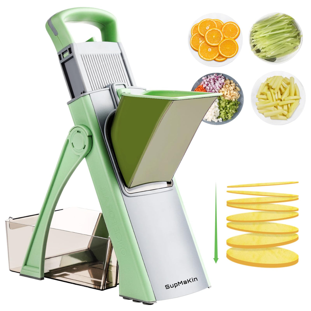 SupMaKin Upgrade Safe Mandoline Slicer for precise, uniform slices
