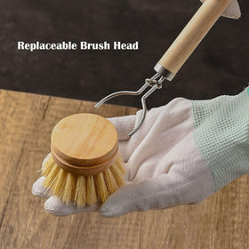 SUPRNN bamboo wok brush cleans wok surfaces with ease