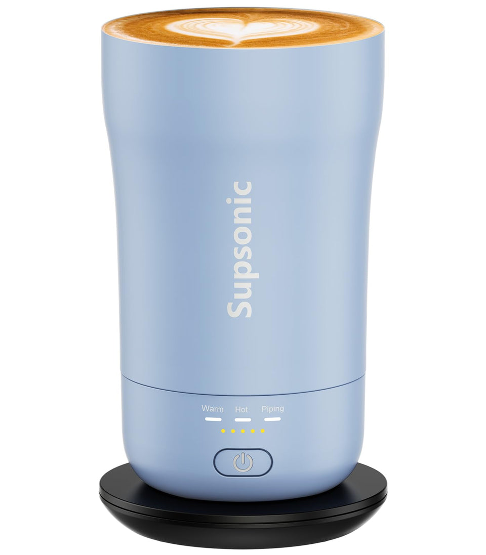 Supsonic 14oz heated mug front view keeps beverages at the perfect temperature