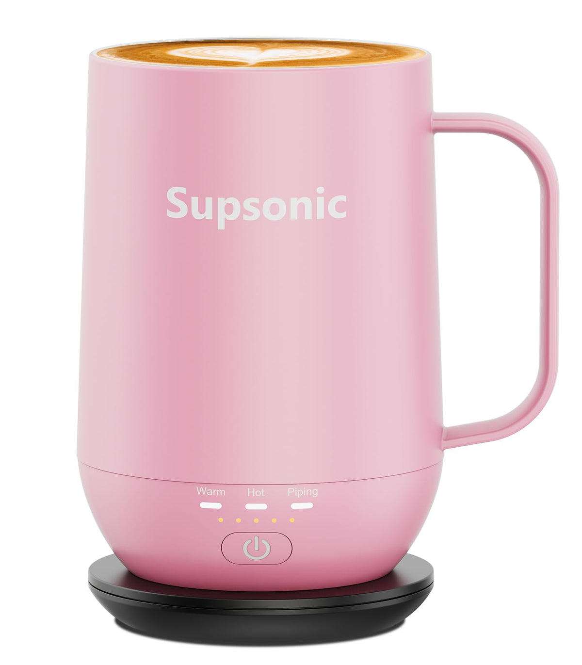Supsonic 16oz self-heating mug top view keeps your coffee hot