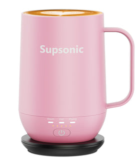 Supsonic 16oz self-heating mug top view keeps your coffee hot