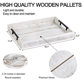 SUQANACY tray with coasters included ideal for breakfast in bed