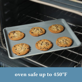 Sur La Table Bake Sale carbon steel coating delivers uniform heat distribution.