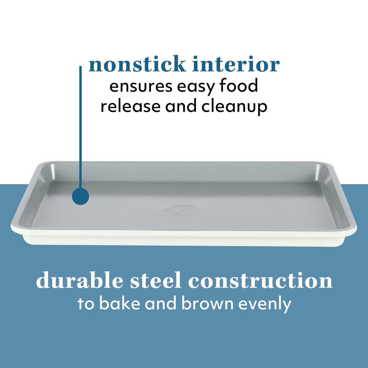Sur La Table Bake Sale cookie sheet 15x10 with nonstick interior for effortless serving.