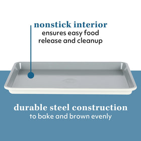 Sur La Table Bake Sale cookie sheet 15x10 with nonstick interior for effortless serving.