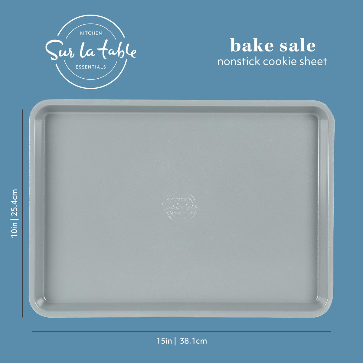 Sur La Table Bake Sale cookie sheet multi-use for cookies, vegetables, and roasts.