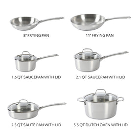 Sur La Table Chef's Deck 1.6-quart saucepan with lid ready for sauces