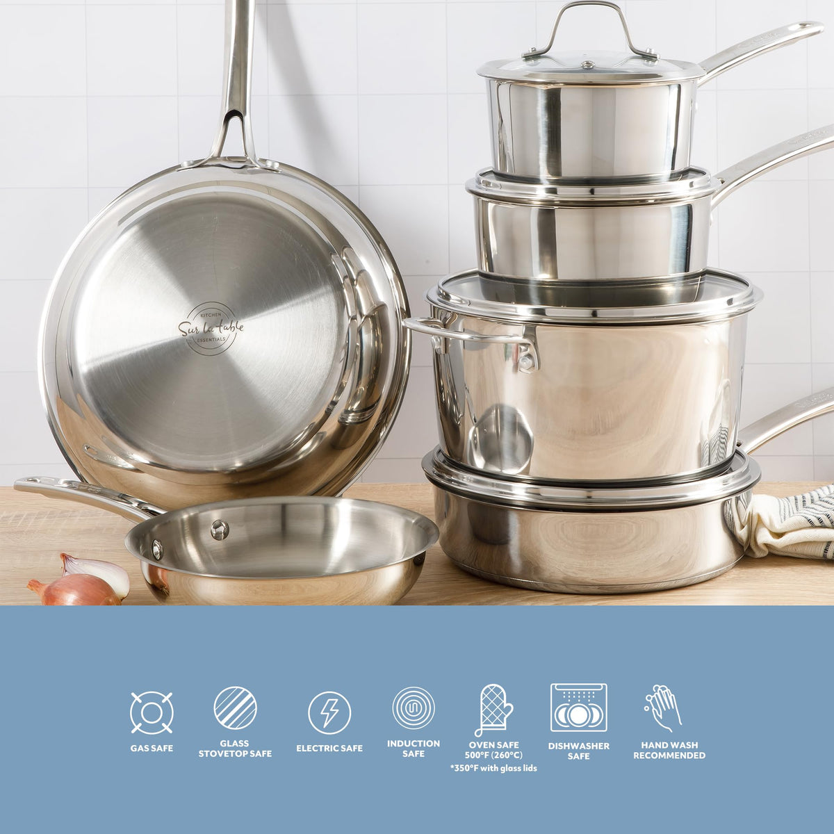 Sur La Table Chef's Deck 2.1-quart saucepan with lid for simmering