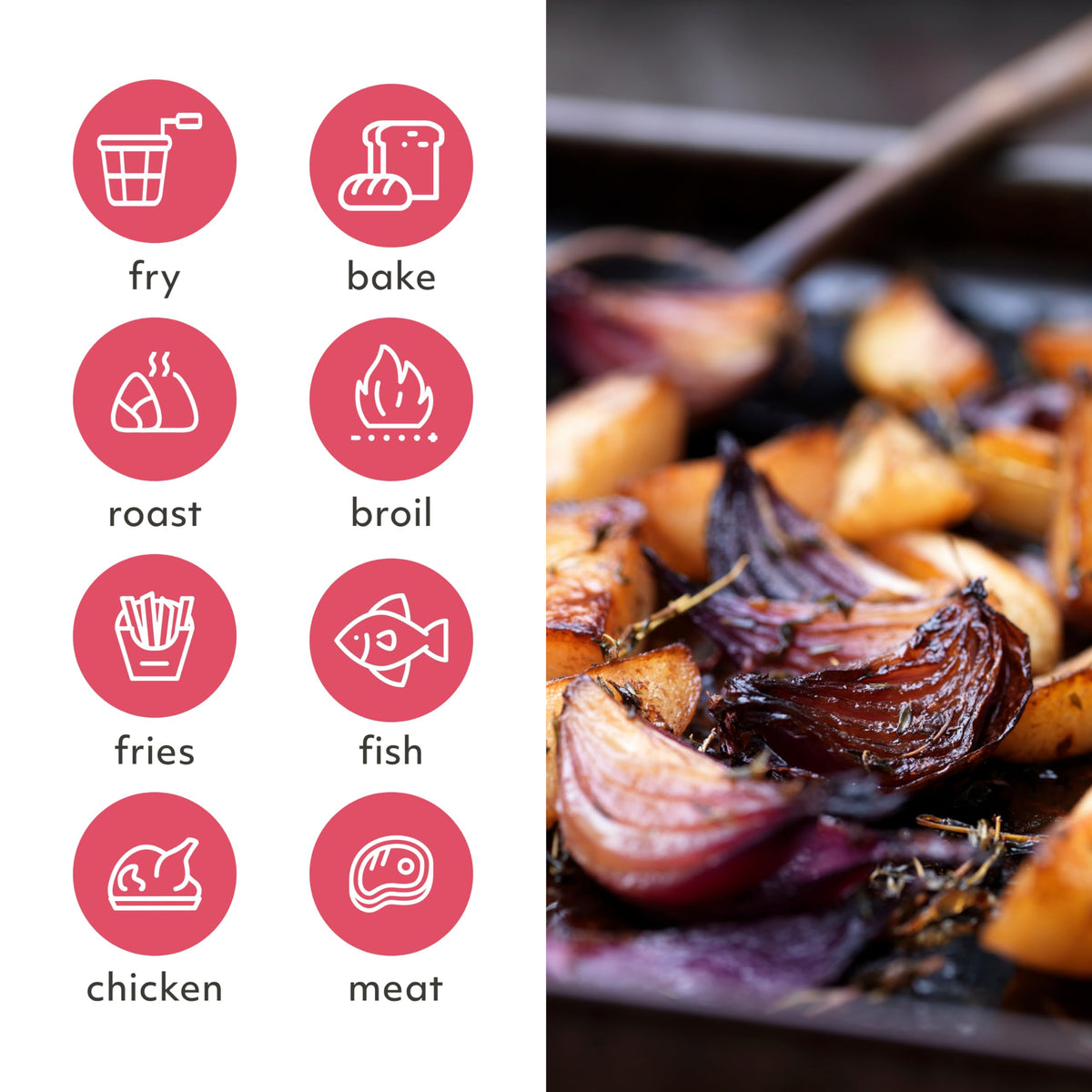 Sur La Table air fryer showcasing 10 presets for quick meals.