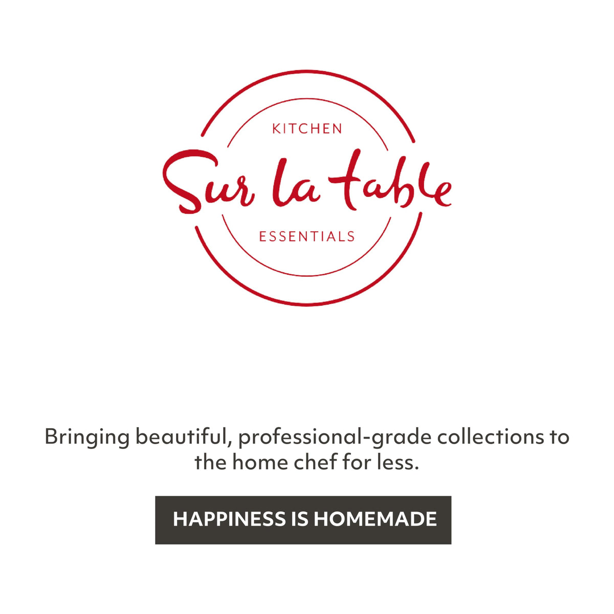 Sur La Table kitchen essentials window view makes progress checks simple.