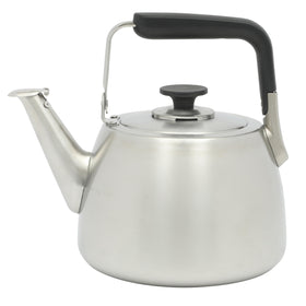 Sur La Table kettle in brushed stainless steel for durable everyday use.