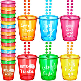 Sureio lets fiesta shot glass necklace 12-pack ready for party decoration and easy sharing.