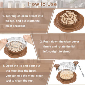SURETIVIAN chicken shredder in action shredding meat for recipes