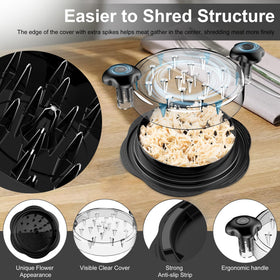 SURETIVIAN chicken shredder large anti-slip base provides stable operation.