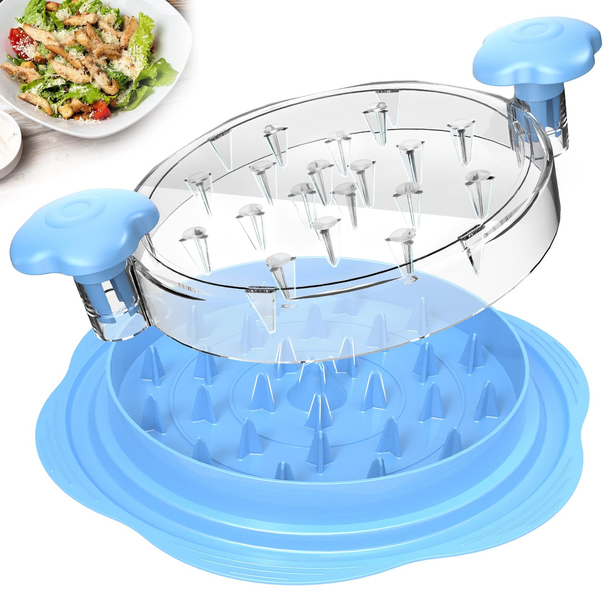 SURETIVIAN chicken shredder large shreds chicken breasts quickly and evenly.
