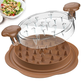 SURETIVIAN chicken shredder large with twist action and visible lid for quick, even shredding