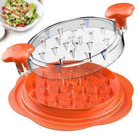 SURETIVIAN chicken shredder with visible lid for quick, even shredding.