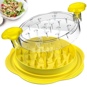 Suretivian chicken shredder with lid and flower design for neat, quick shredded meat